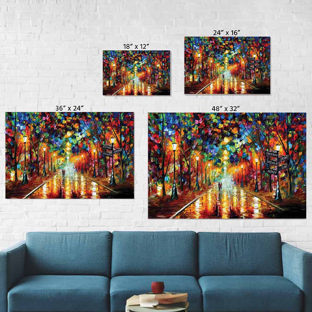 Farewell to Anger Personalized Street Signs Impressionist Style CanvasCustomly Gifts