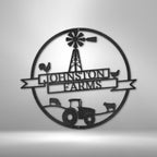 Farm Banner Personalized Name Text Steel SignCustomly Gifts