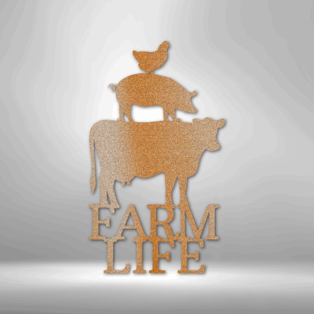 Farm Life Animals - Steel SignCustomly Gifts
