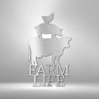 Farm Life Animals - Steel SignCustomly Gifts