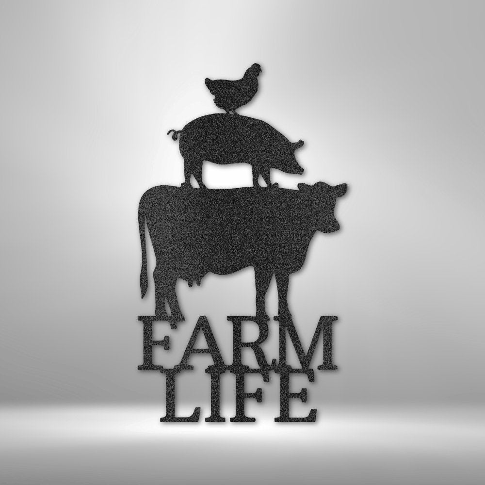 Farm Life Animals - Steel SignCustomly Gifts