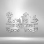 Farm Life Personalized Name Text Steel SignCustomly Gifts