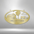 Farmstead Personalized Name Text Steel SignCustomly Gifts