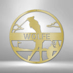 Female Golfer Personalized Name Text Steel SignCustomly Gifts