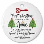 First Christmas In Our New Home v1 Personalized Ceramic OrnamentCustomly Gifts