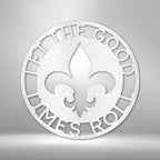Fleur De Lis Ring Personalized Steel SignCustomly Gifts