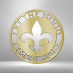 Fleur De Lis Ring Personalized Steel SignCustomly Gifts
