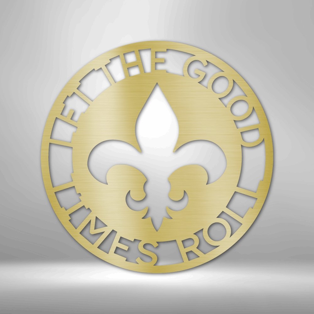 Fleur De Lis Ring Personalized Steel SignCustomly Gifts