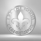 Fleur De Lis Ring Personalized Steel SignCustomly Gifts