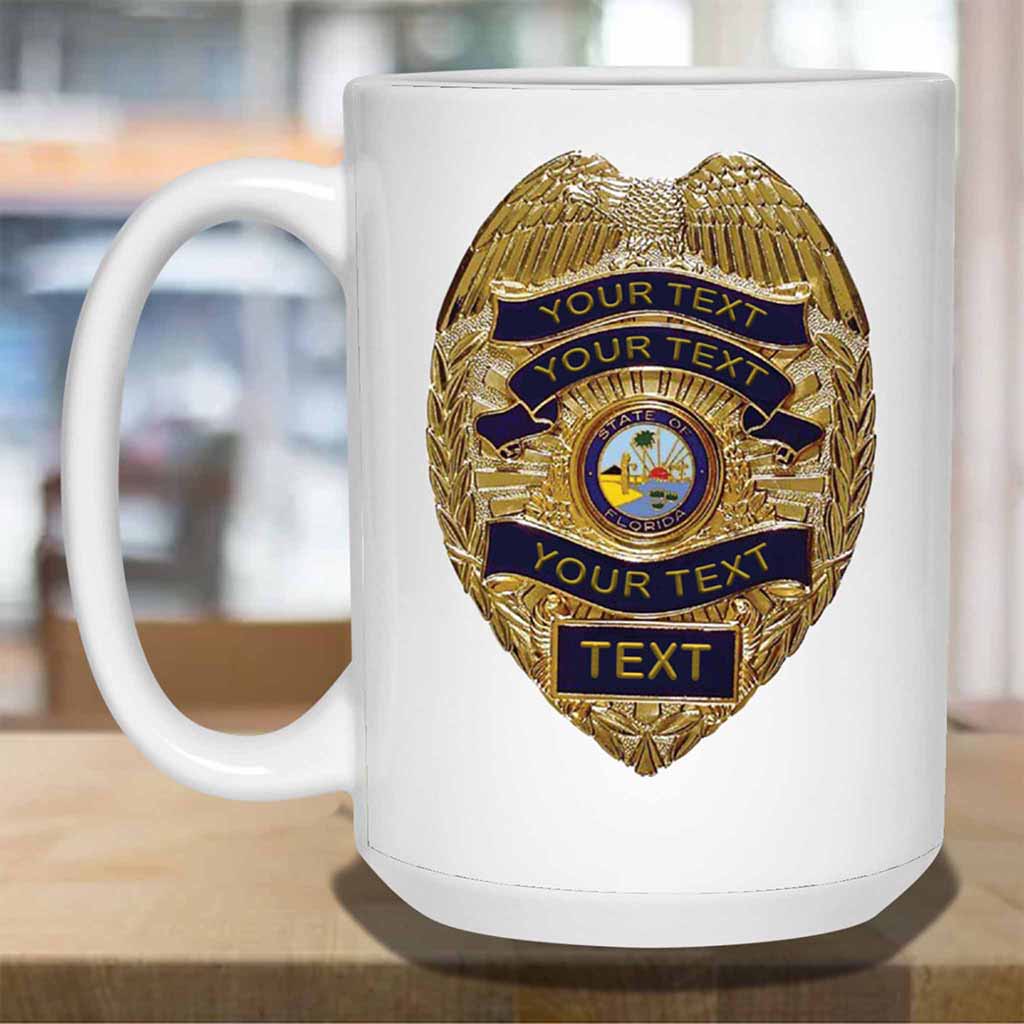 Florida State Police Badge Personalized MugsCustomly Gifts