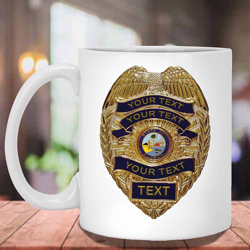 Florida State Police Badge Personalized MugsCustomly Gifts