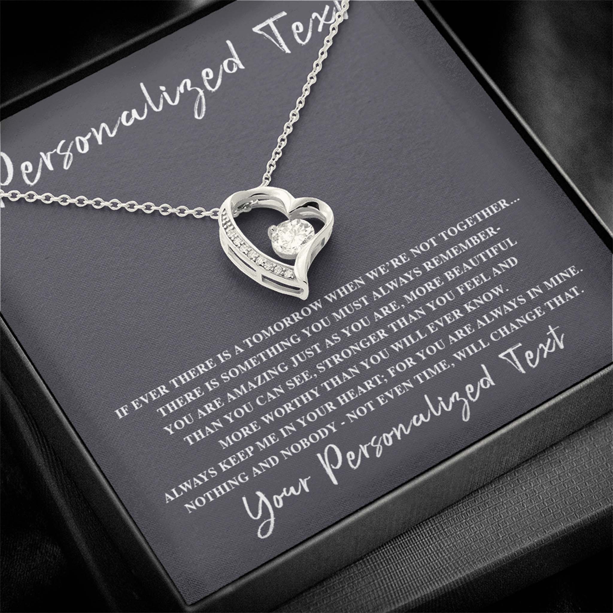 Forever Love Necklace If Ever There Is a Tomorrow Love Personalized Message CardCustomly Gifts