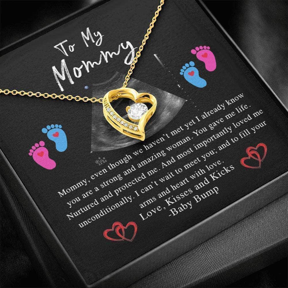 Forever Love Necklace To My Mommy v1 Personalized Sonogram Image And From TextCustomly Gifts