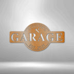 Garage Monogram Personalized Name Date Text Metal SignCustomly Gifts