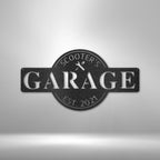 Garage Monogram Personalized Name Date Text Metal SignCustomly Gifts