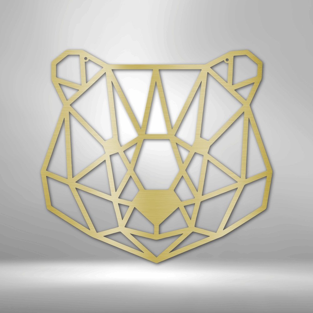 Geometric Bear - Steel SignCustomly Gifts