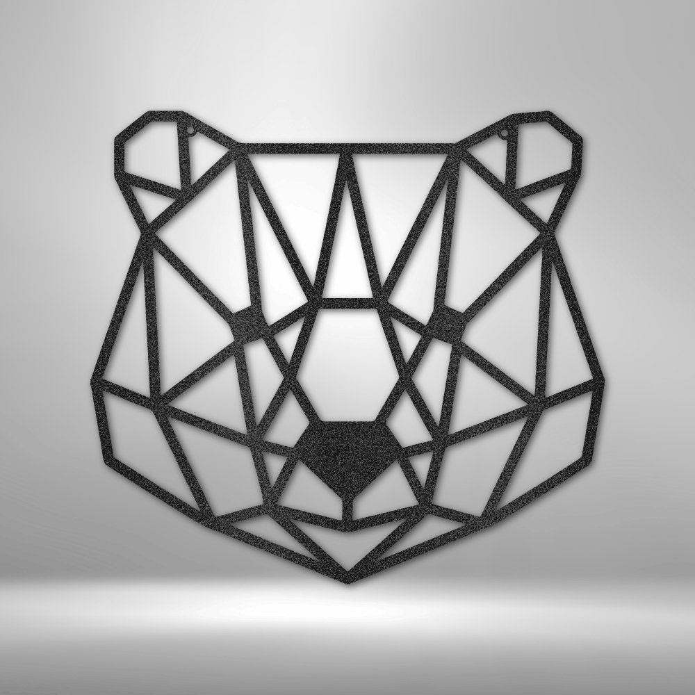 Geometric Bear - Steel SignCustomly Gifts