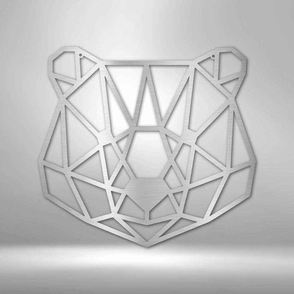 Geometric Bear - Steel SignCustomly Gifts