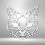 Geometric Cat - Steel SignCustomly Gifts