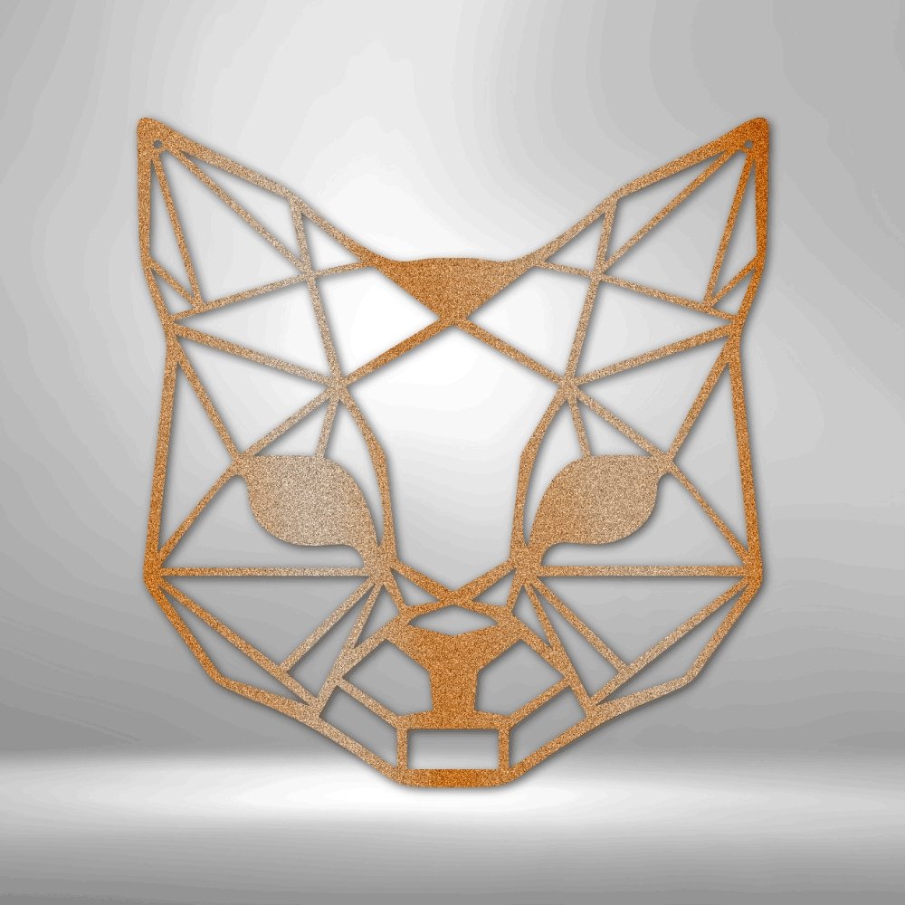 Geometric Cat - Steel SignCustomly Gifts