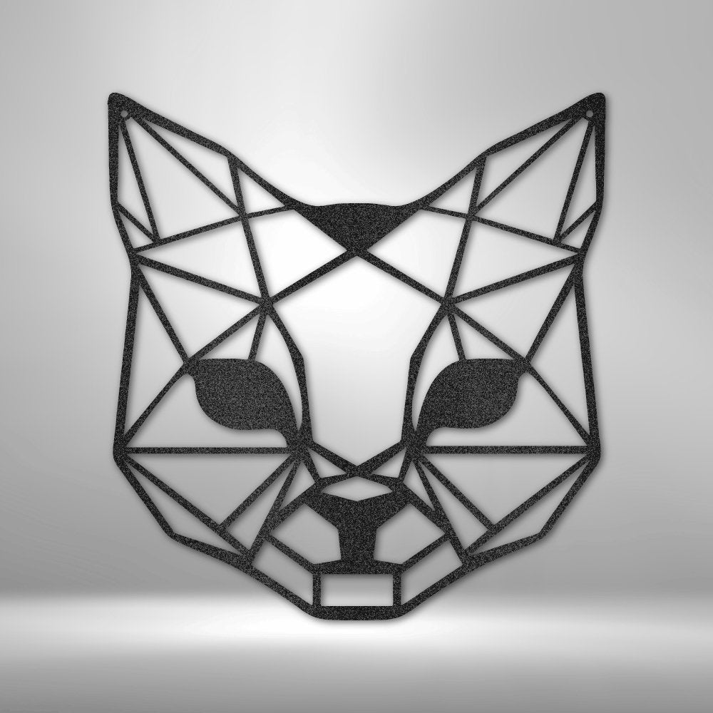 Geometric Cat - Steel SignCustomly Gifts