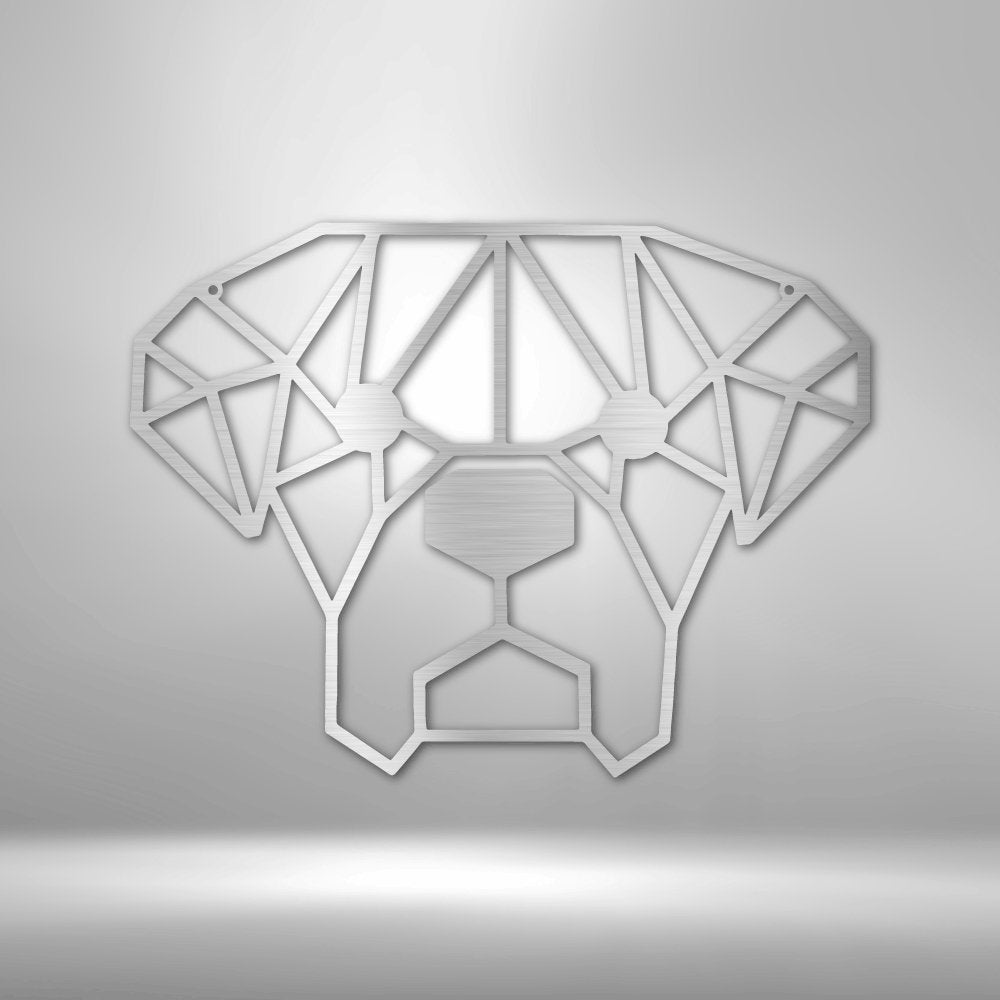 Geometric Dog - Steel SignCustomly Gifts