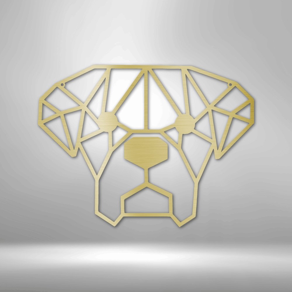 Geometric Dog - Steel SignCustomly Gifts