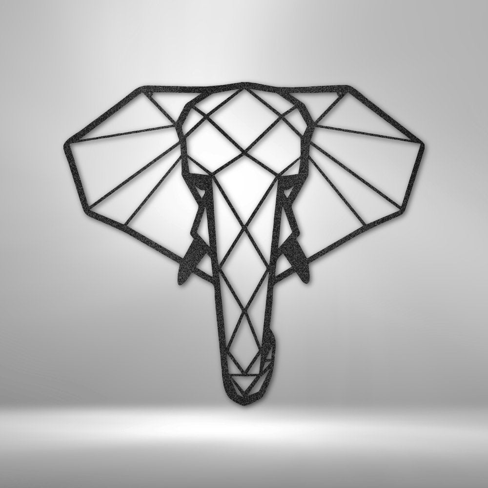 Geometric Elephant - Steel SignCustomly Gifts