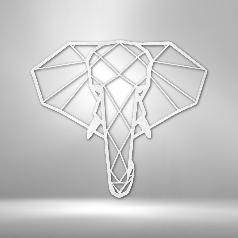 Geometric Elephant - Steel SignCustomly Gifts