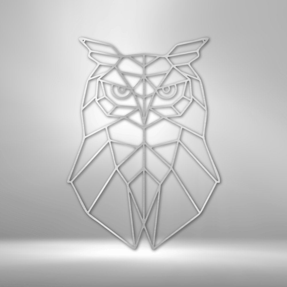 Geometric Owl - Steel SignCustomly Gifts