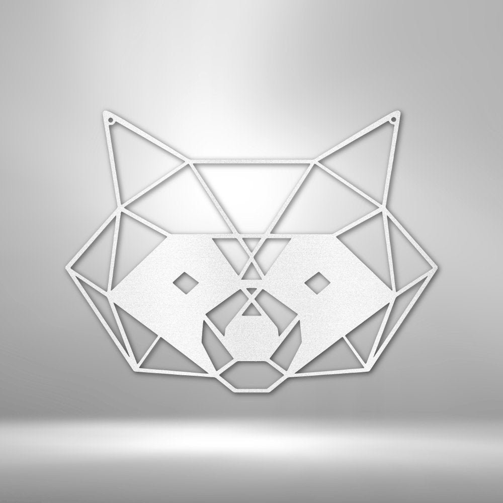 Geometric Raccoon - Steel SignCustomly Gifts