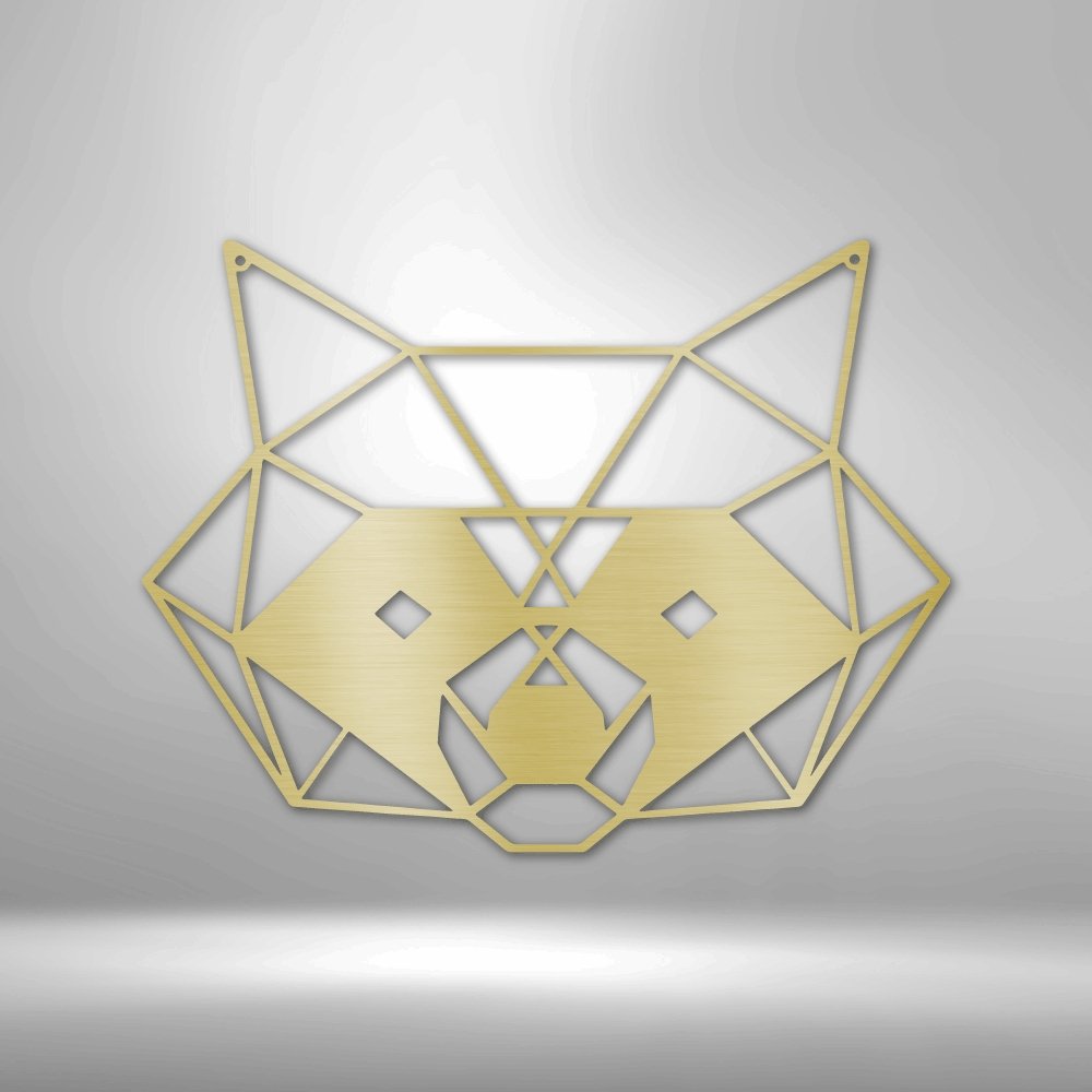Geometric Raccoon - Steel SignCustomly Gifts