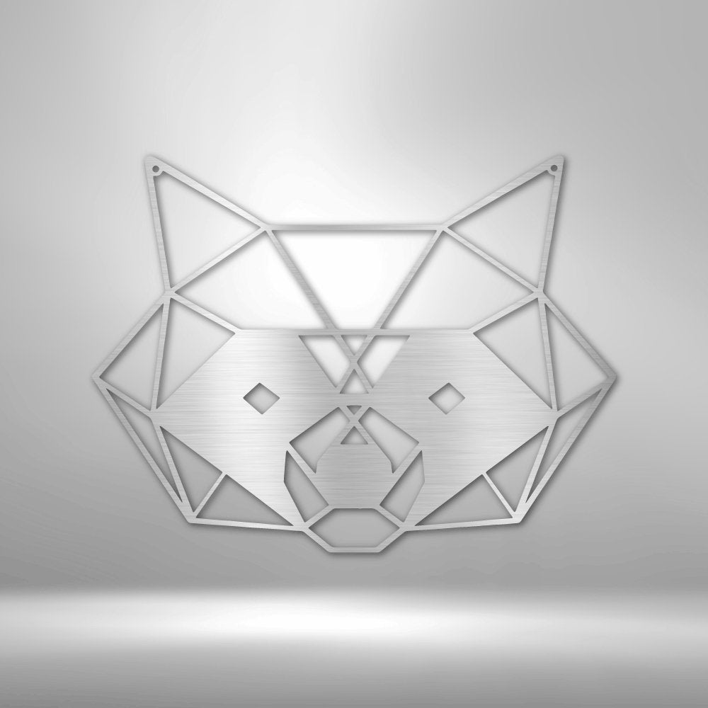 Geometric Raccoon - Steel SignCustomly Gifts