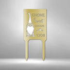Gnome Home Personalized Address Steel StakeCustomly Gifts
