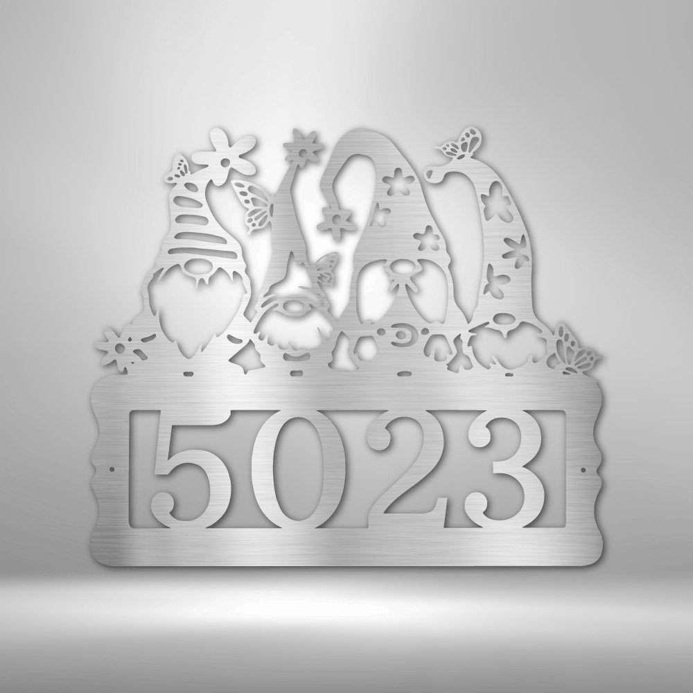 Gnome Personalized Address Sign - Steel SignCustomly Gifts