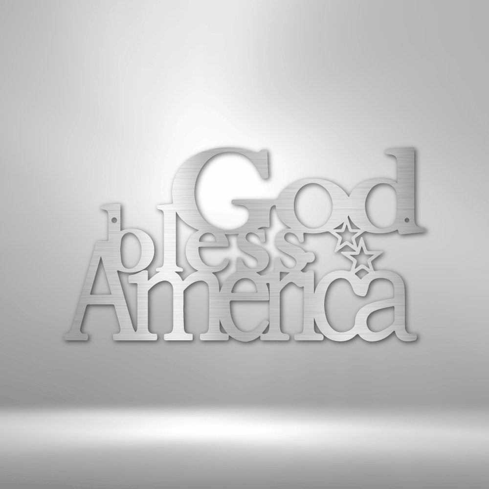 God Bless America - Steel SignCustomly Gifts