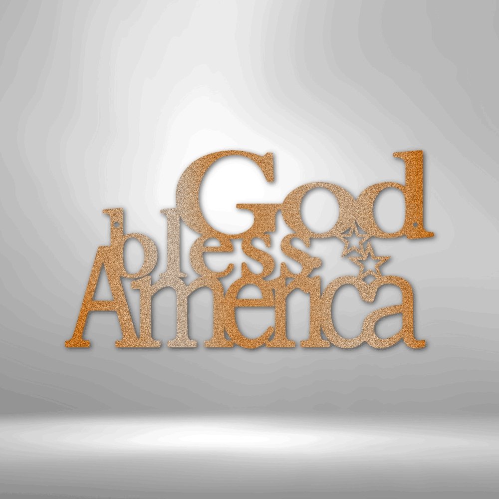 God Bless America - Steel SignCustomly Gifts