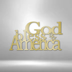God Bless America - Steel SignCustomly Gifts