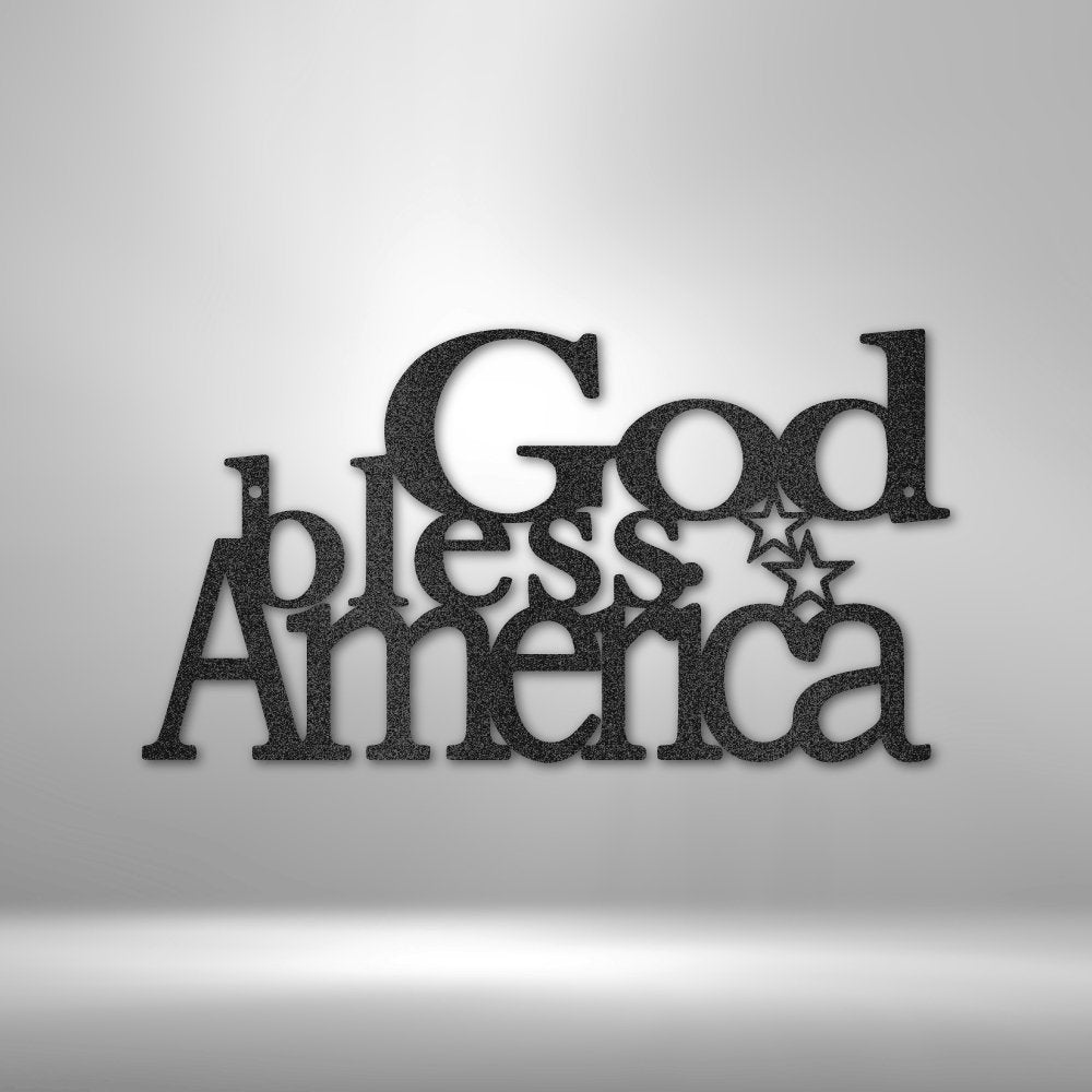 God Bless America - Steel SignCustomly Gifts