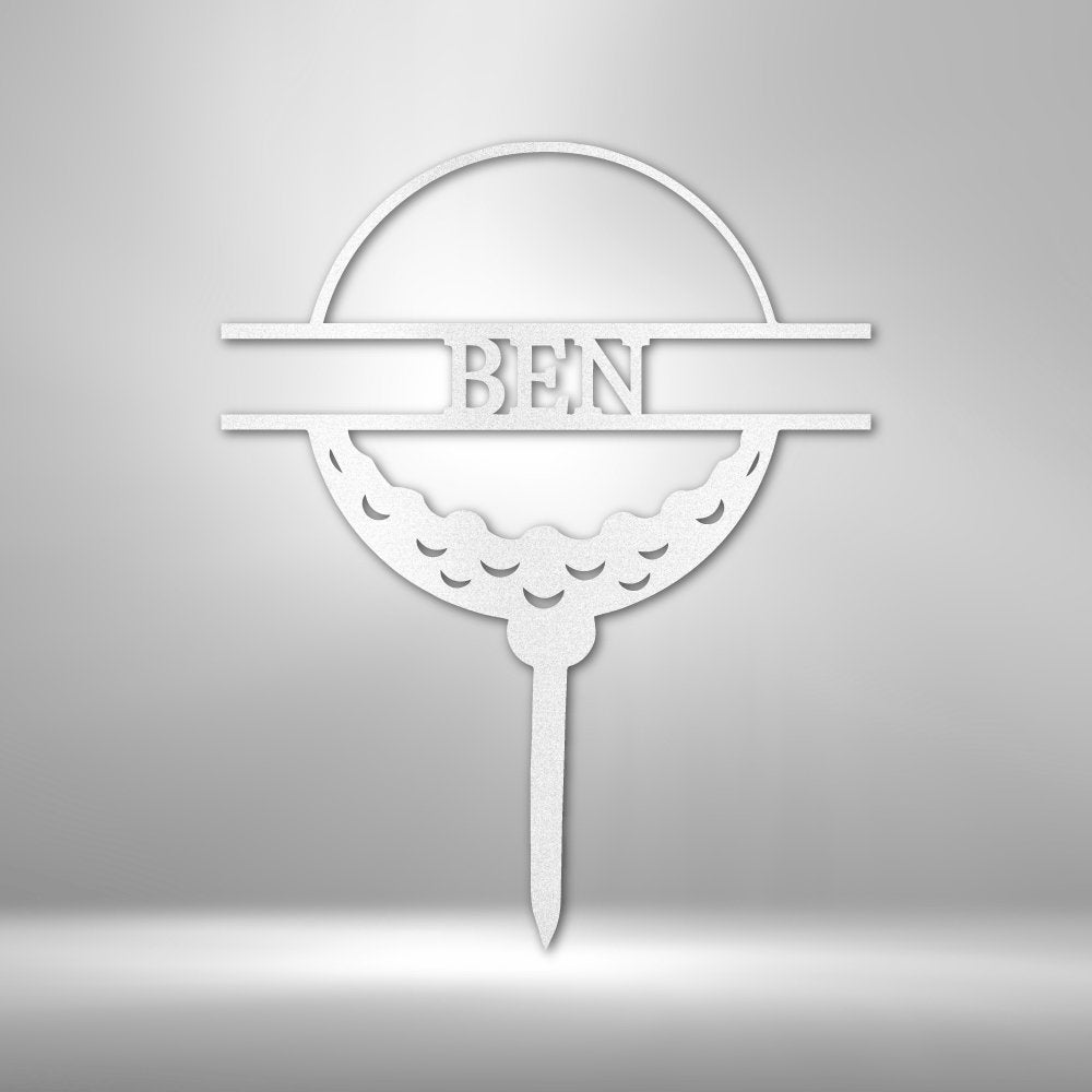Golf Ball Personalized Name Text Steel SignCustomly Gifts