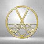 Golf Club Personalized Name Text Steel SignCustomly Gifts