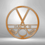 Golf Club Personalized Name Text Steel SignCustomly Gifts