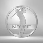 Golfer Personalized Name Text Steel SignCustomly Gifts