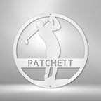 Golfer Personalized Name Text Steel SignCustomly Gifts
