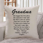 Grandma We Hugged This Little Pillow Poem Personalized Throw PillowCustomly Gifts