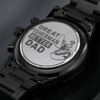 Great Fisherman Better Dad Engraved Stainless Steel WatchCustomly Gifts
