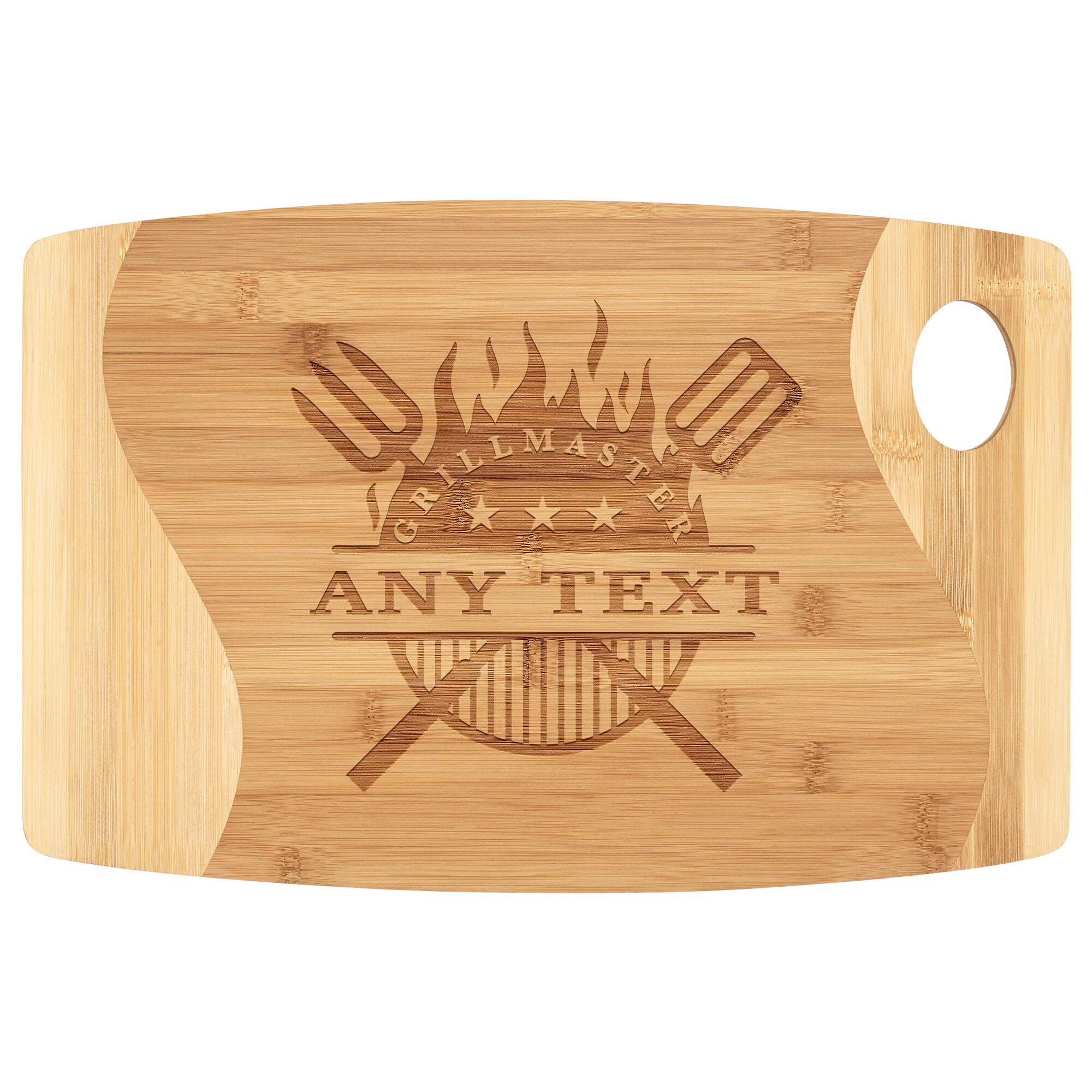 GRILLMASTER Personalized Bamboo Cutting BoardCustomly Gifts