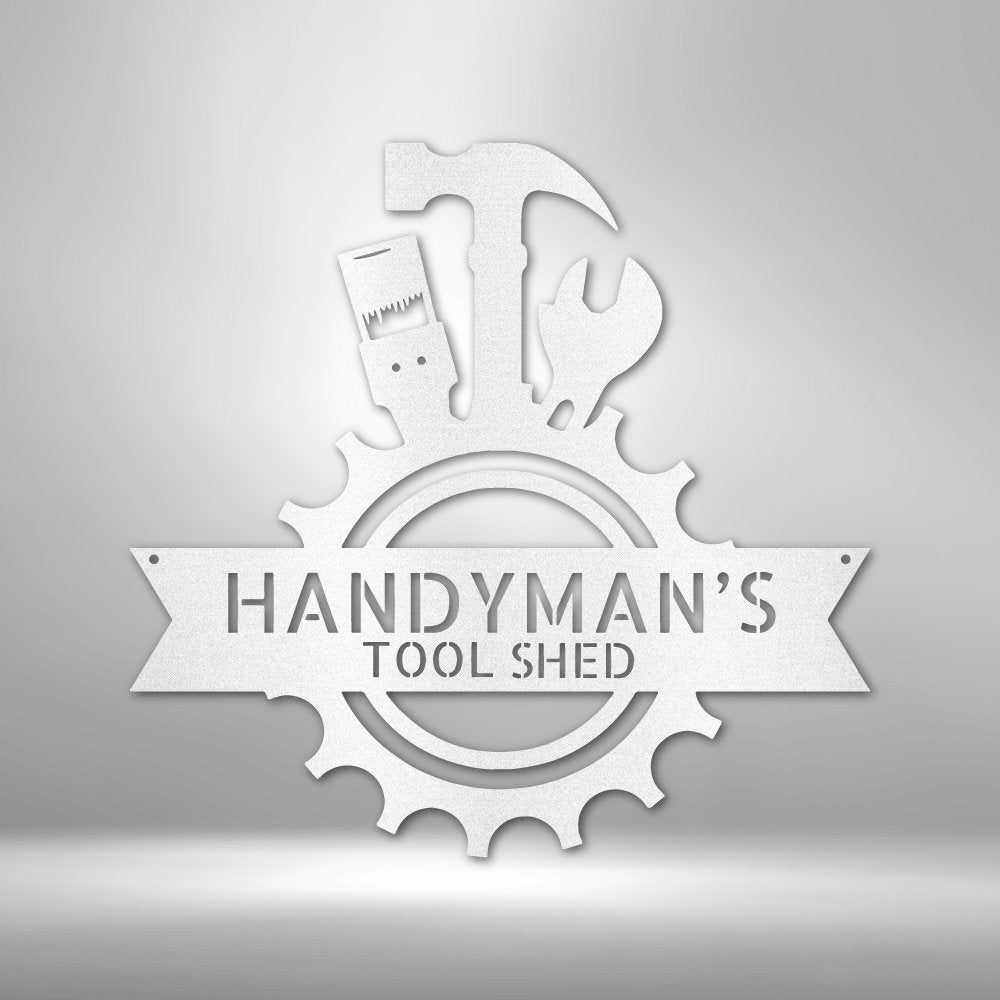 Handyman Shop Personalized Name Text Steel SignCustomly Gifts