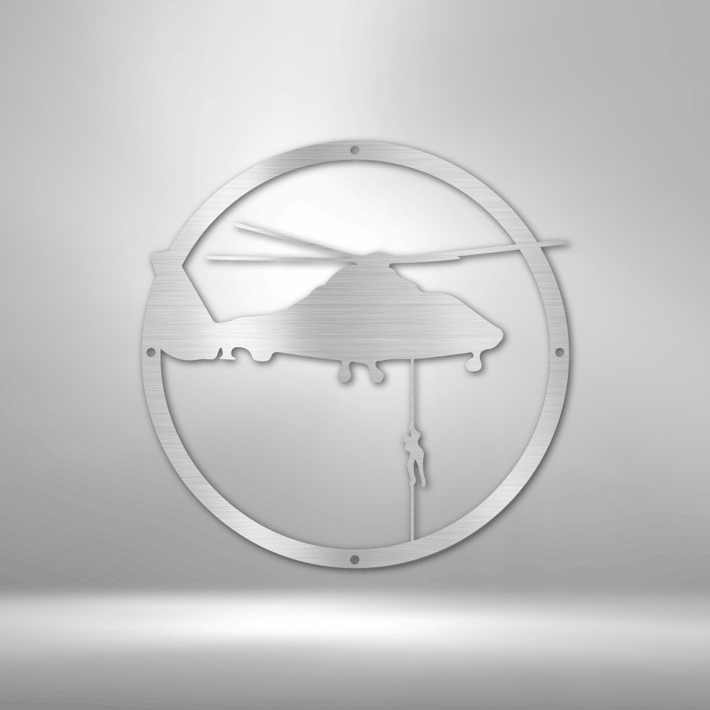 Helicopter Drop - Steel SignCustomly Gifts