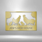 Hen House Personalized Name Text Steel SignCustomly Gifts